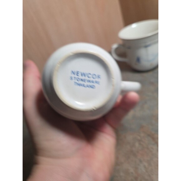 Vintage Newcore Countryside Geese Pattern Stoneware 3 Cups Mugs - Picture 7 of 9